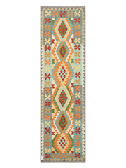 Maimana Afghanistan Kilim Runner Rug - 295 x 85 cm