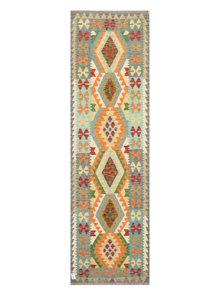 Maimana Afghanistan Kilim Runner Rug - 295 x 85 cm