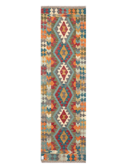 Maimana Afghanistan Kilim Runner Rug - 296 x 85 cm