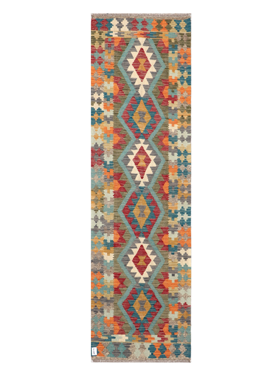 Maimana Afghanistan Kilim Runner Rug - 296 x 85 cm