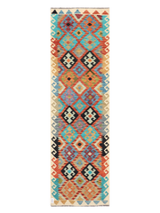 Maimana Afghanistan Kilim Runner Rug - 287 x 85 cm