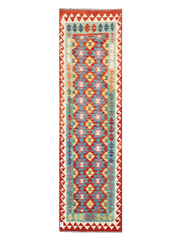 Maimana Afghanistan Kilim Runner Rug - 286 x 80 cm
