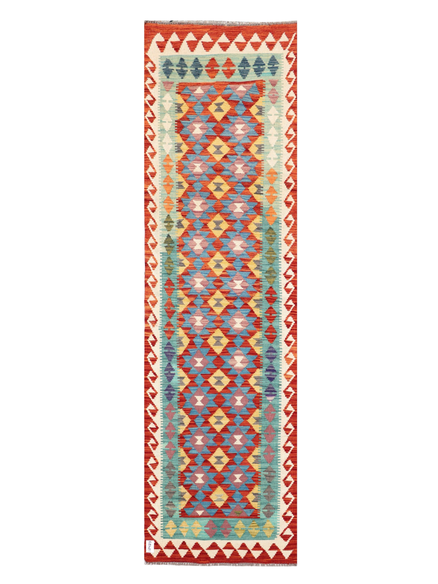 Maimana Afghanistan Kilim Runner Rug - 286 x 80 cm