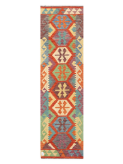 Maimana Afghanistan Kilim Runner Rug - 290 x 81 cm