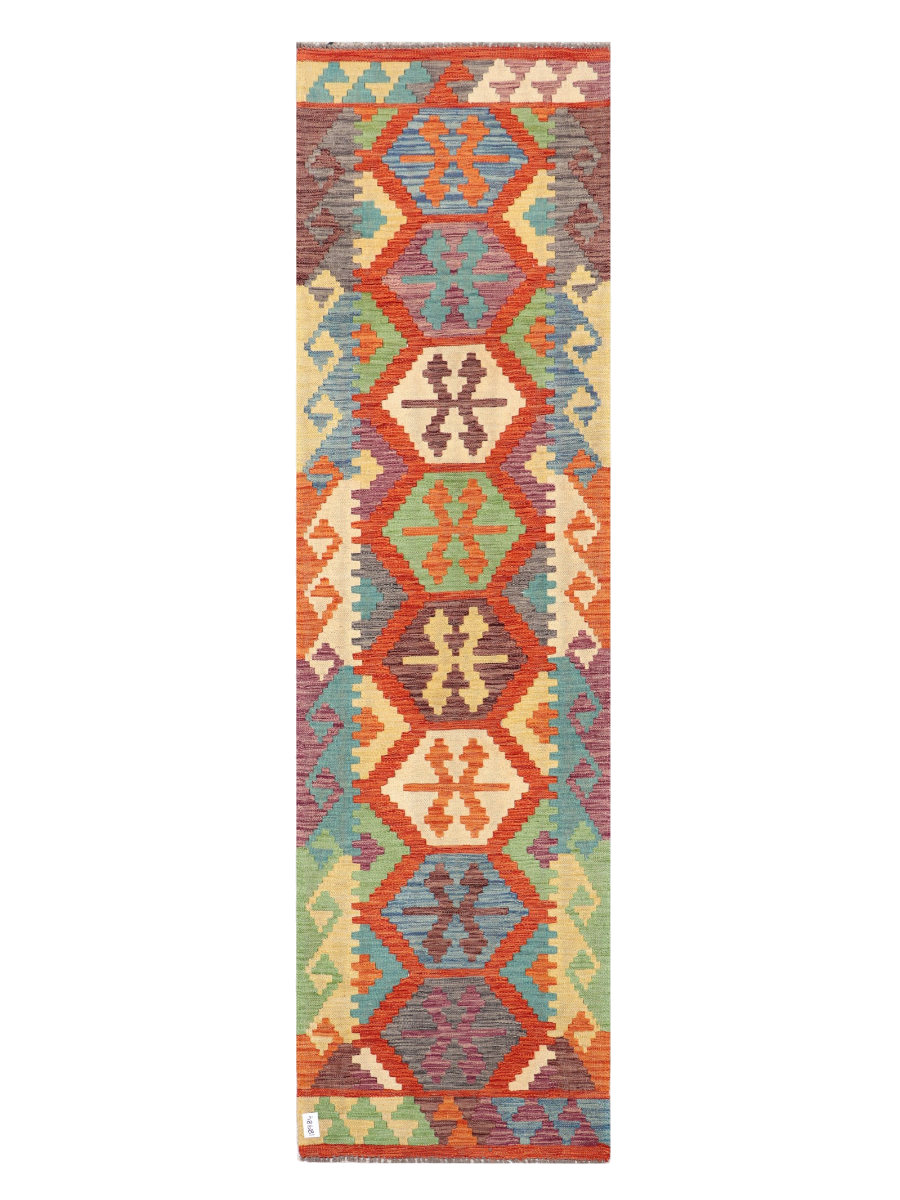 Maimana Afghanistan Kilim Runner Rug - 290 x 81 cm