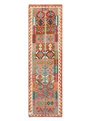 Maimana Afghanistan Kilim Runner Rug - 286 x 86 cm