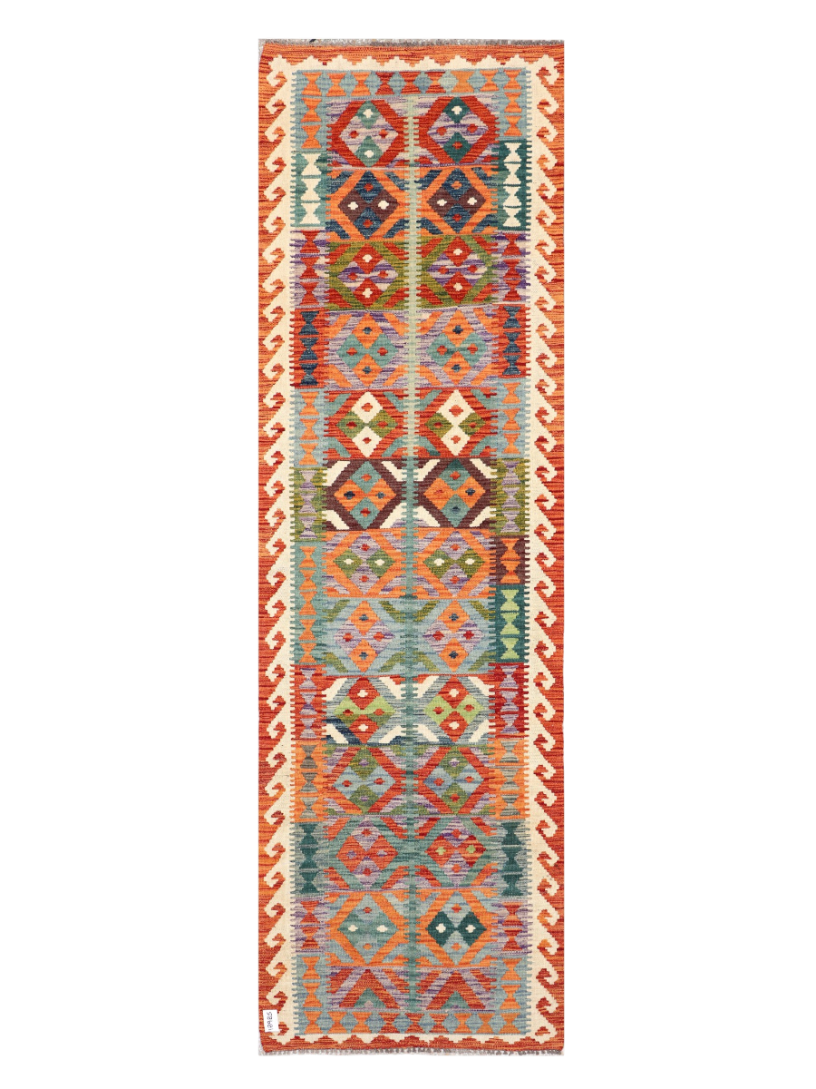 Maimana Afghanistan Kilim Runner Rug - 286 x 86 cm