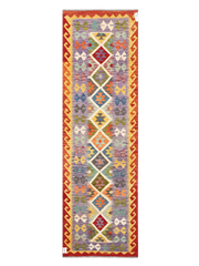 Maimana Afghanistan Kilim Runner Rug - 279 x 85 cm