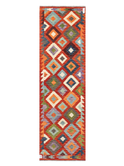 Maimana Afghanistan Kilim Runner Rug - 289 x 86 cm
