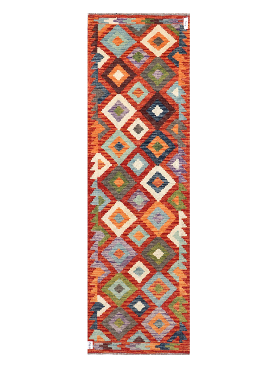 Maimana Afghanistan Kilim Runner Rug - 289 x 86 cm