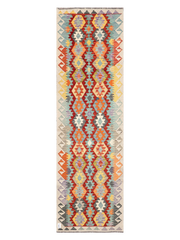 Maimana Afghanistan Kilim Runner Rug - 293 x 87 cm