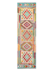 Maimana Afghanistan Kilim Runner Rug - 295 x 84 cm