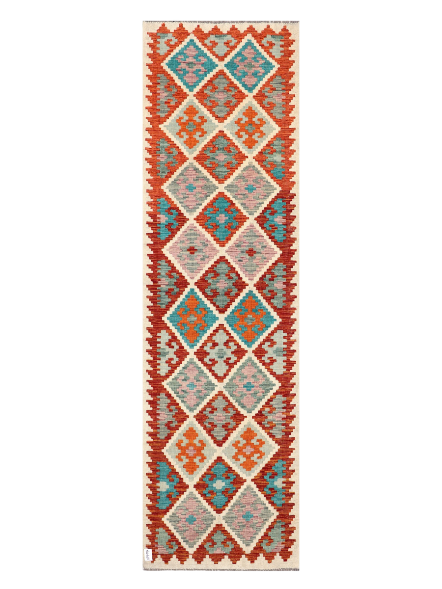 Maimana Afghanistan Kilim Runner Rug - 285 x 81 cm