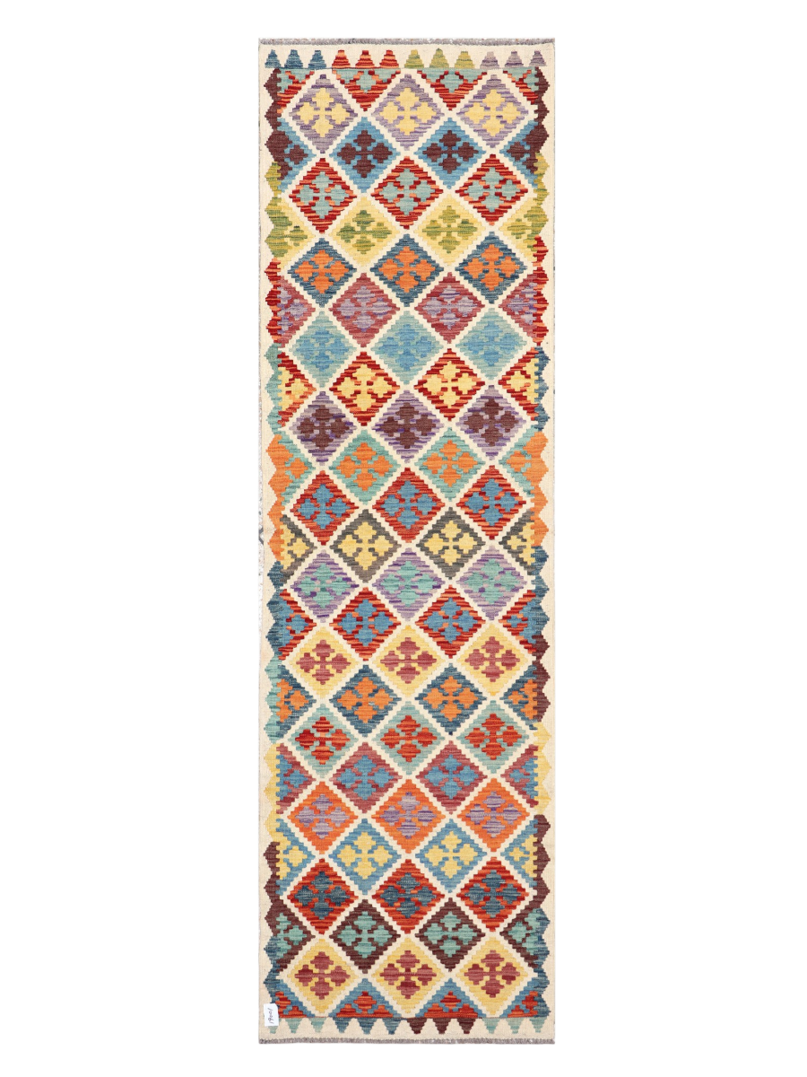 Maimana Afghanistan Kilim Runner Rug - 289 x 85 cm