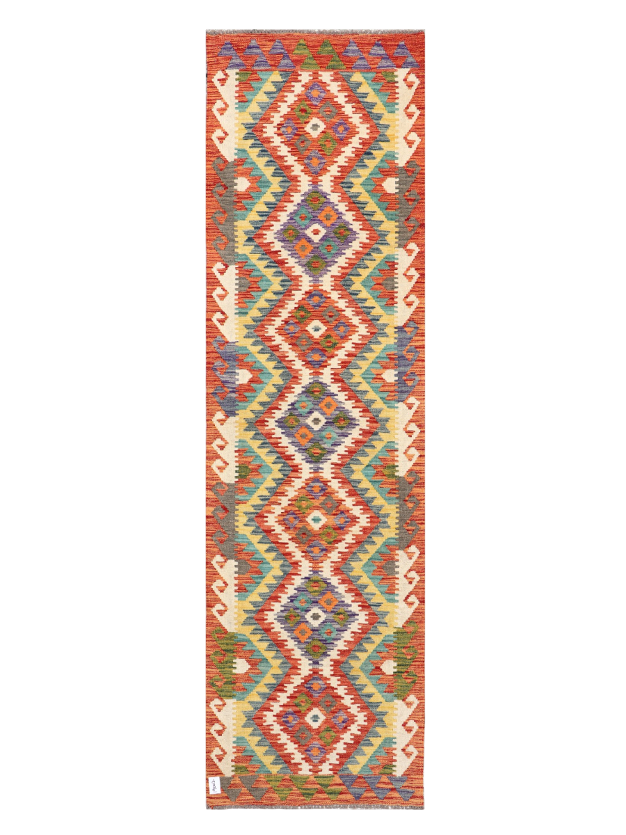 Maimana Afghanistan Kilim Runner Rug - 285 x 80 cm