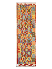 Maimana Afghanistan Kilim Runner Rug - 280 x 86 cm