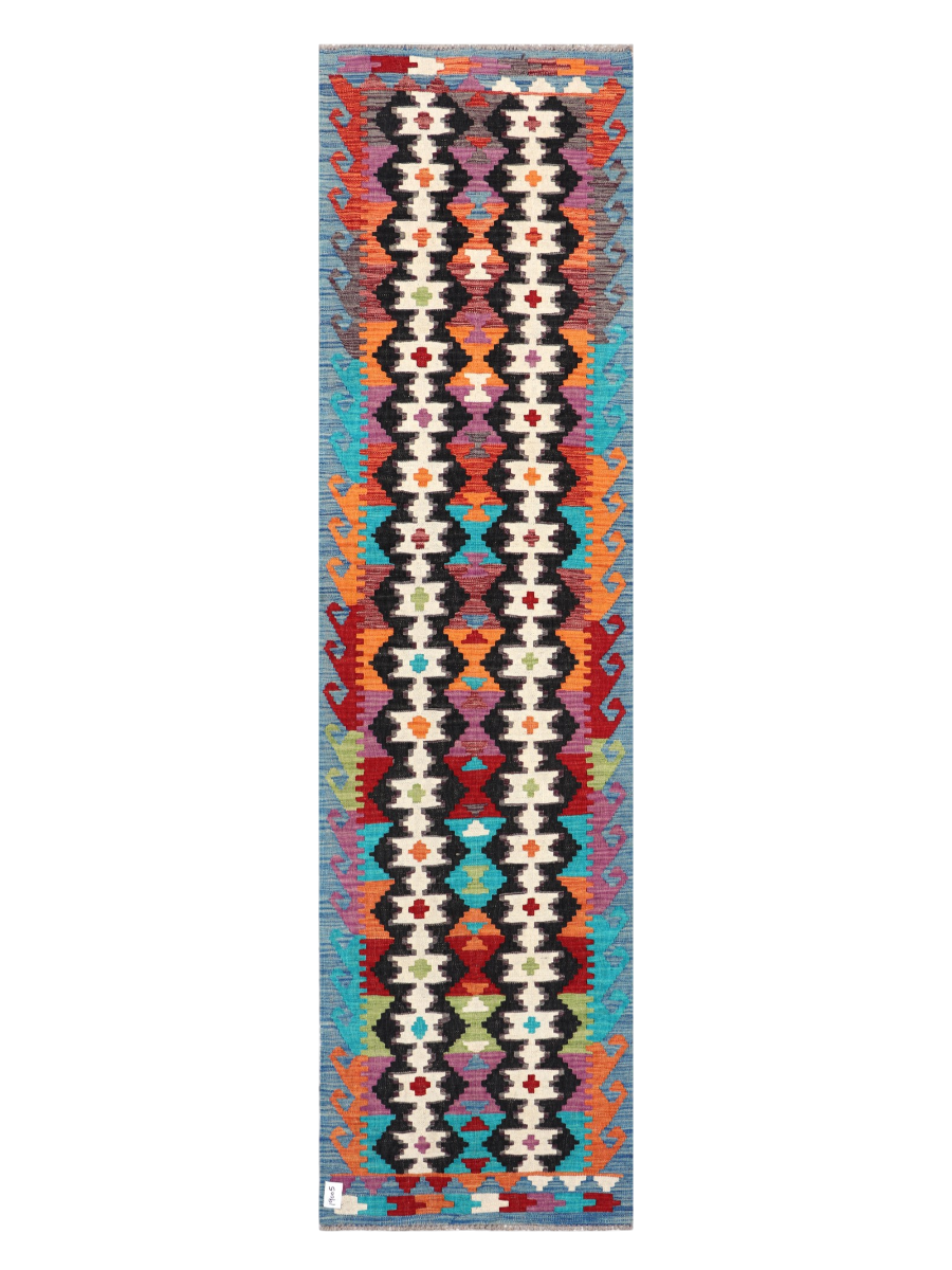 Maimana Afghanistan Kilim Runner Rug - 291 x 77 cm