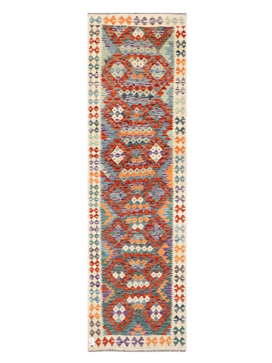 Maimana Afghanistan Kilim Runner Rug - 295 x 86 cm