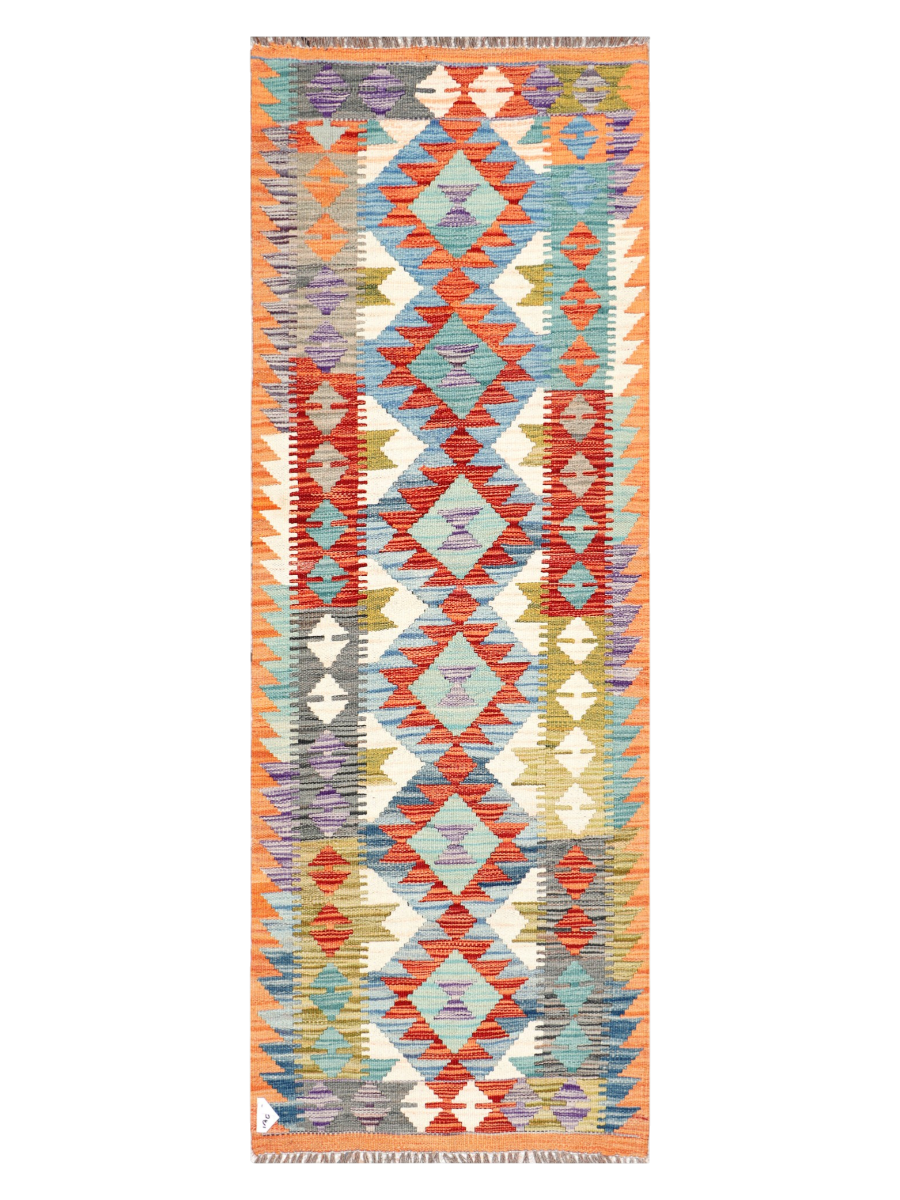 Maimana Afghanistan Kilim Runner Rug - 209 x 74 cm
