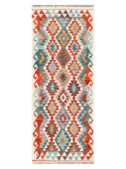 Maimana Afghanistan Kilim Runner Rug - 198 x 78 cm