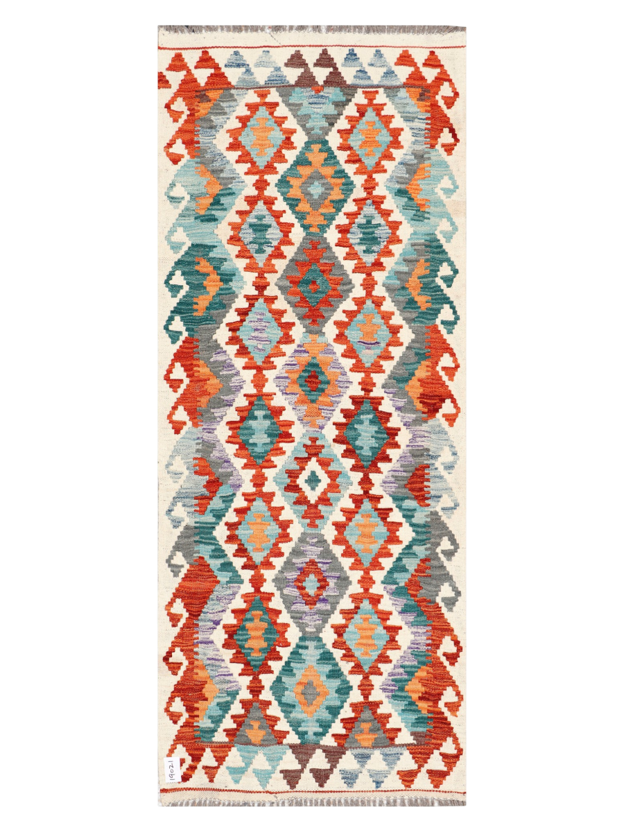 Maimana Afghanistan Kilim Runner Rug - 198 x 78 cm