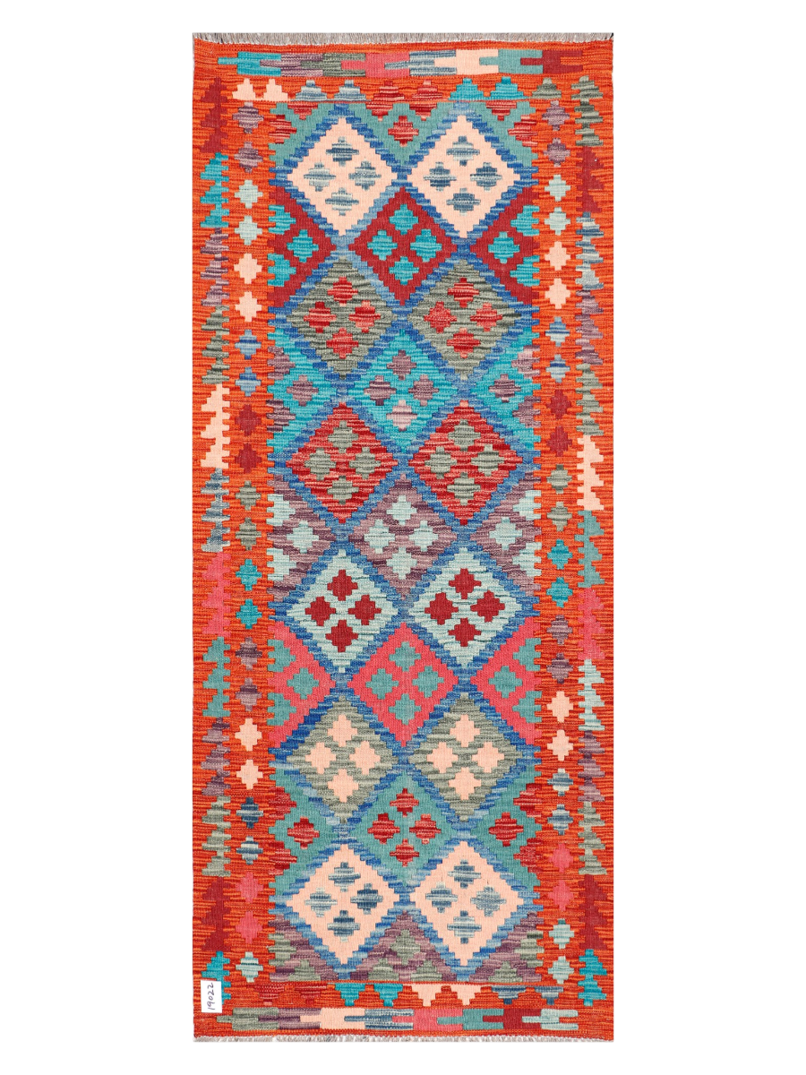 Maimana Afghanistan Kilim Runner Rug - 201 x 84 cm