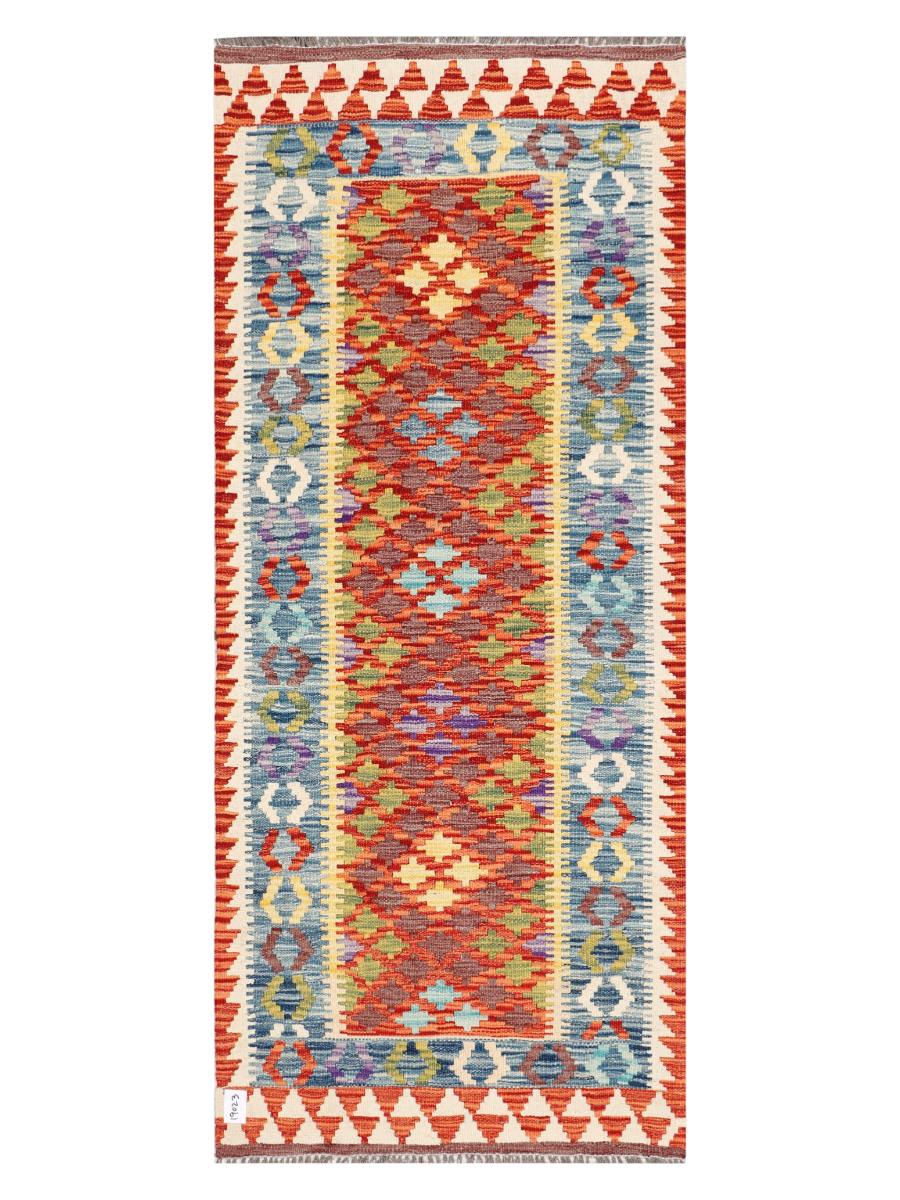 Maimana Afghanistan Kilim Runner Rug - 203 x 85 cm