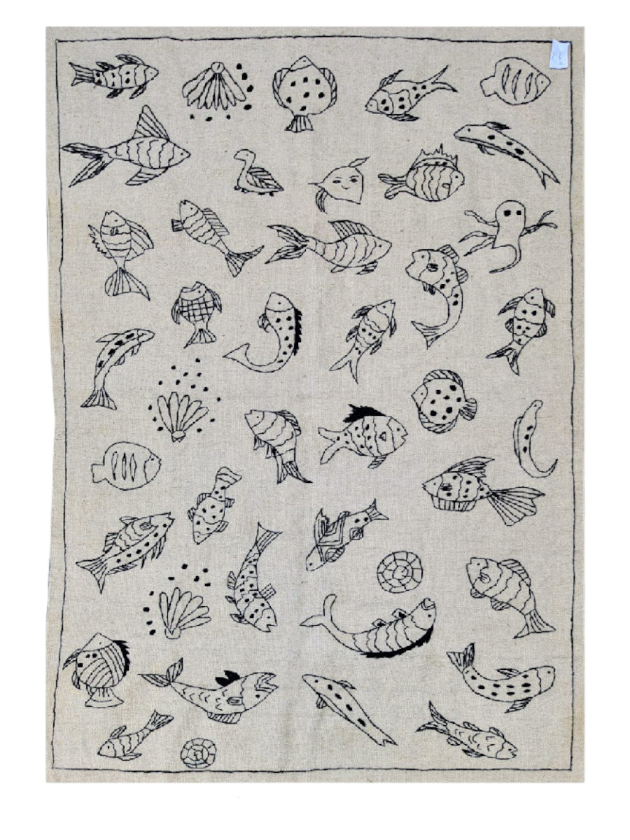 Suzani Hand Embroidered Kilim - Size: 215 x 145 cm