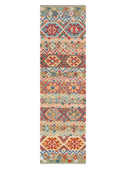 Maimana Afghanistan Kilim Runner Rug - 300 x 87 cm