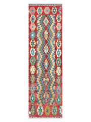 Maimana Afghanistan Kilim Runner Rug - 291 x 86 cm