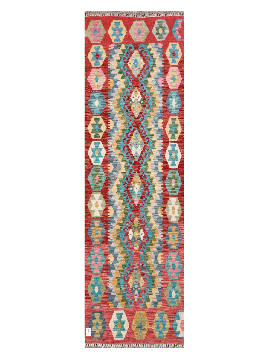 Maimana Afghanistan Kilim Runner Rug - 291 x 86 cm