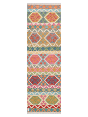 Maimana Afghanistan Kilim Runner Rug - 289 x 89 cm
