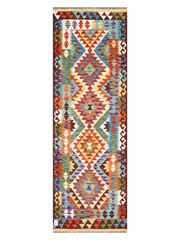 Maimana Afghanistan Kilim Runner Rug - 246 x 81 cm