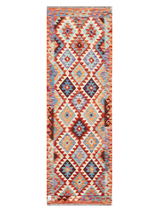 Maimana Afghanistan Kilim Runner Rug - 260 x 86 cm