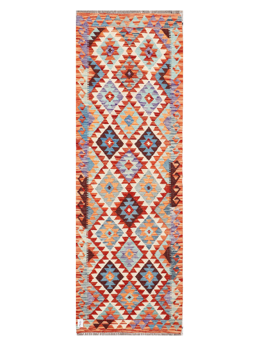 Maimana Afghanistan Kilim Runner Rug - 260 x 86 cm