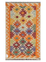 Maimana Afghanistan Kilim Accent Rug - 123 x 75 cm