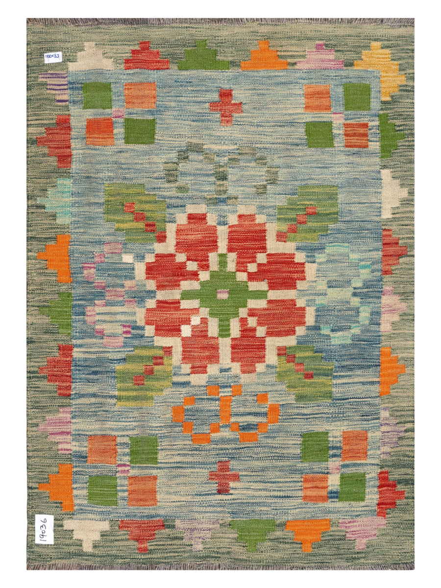 Maimana Afghanistan Kilim Accent Rug - 121 x 85 cm