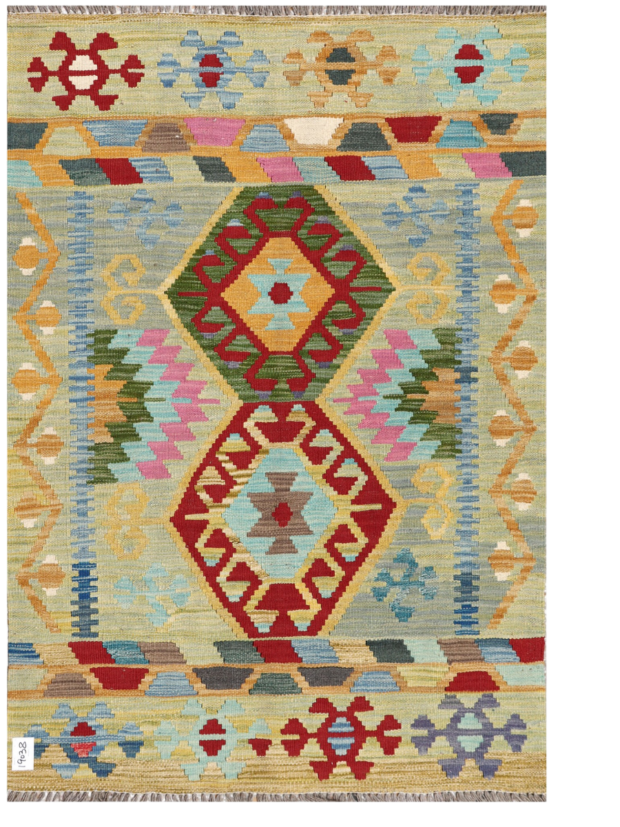 Maimana Afghanistan Kilim Accent Rug - 152 x 103 cm