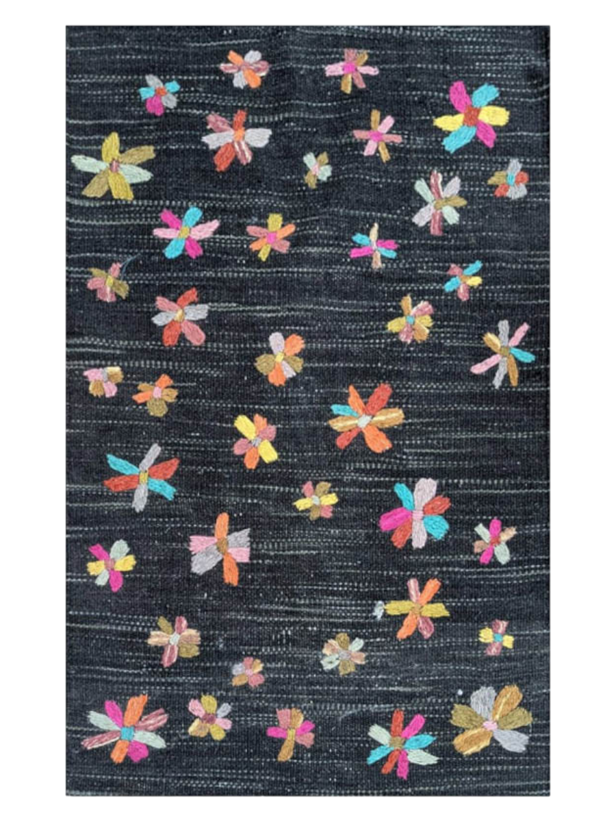 Suzani Hand Embroidered Kilim - Size: 90 x 60 cm