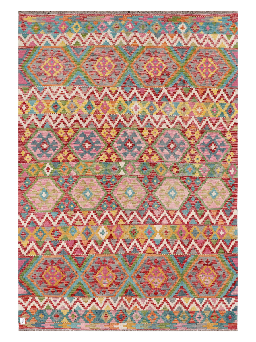 Maimana Afghanistan Kilim Area Rug - 298 x 204 cm