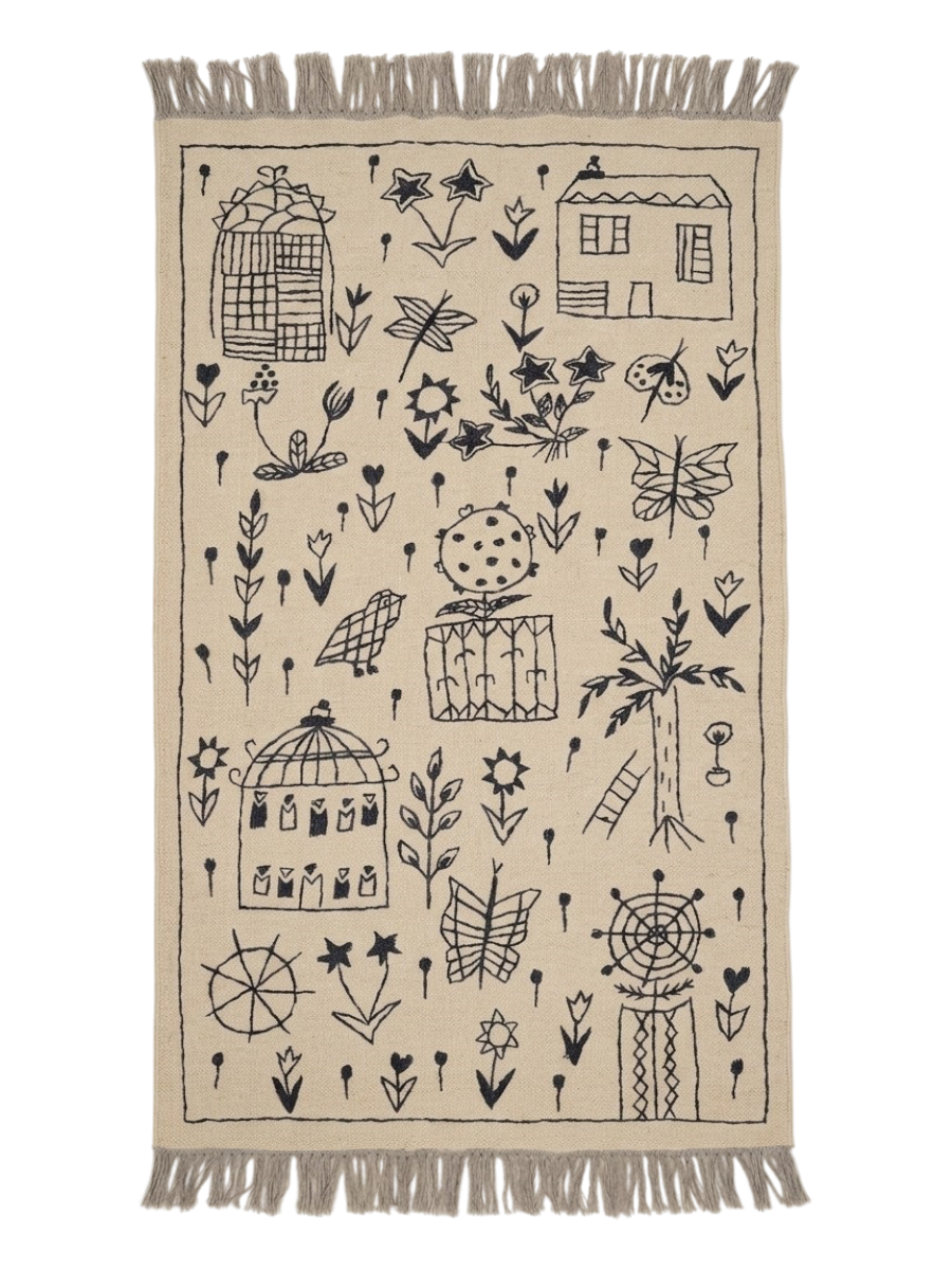 Suzani Hand Embroidered Kilim - Size: 100 x 150 cm