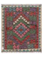 Maimana Afghanistan Kilim Accent Rug - 99 x 81 cm