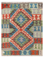 Maimana Afghanistan Kilim Accent Rug - 109 x 82 cm
