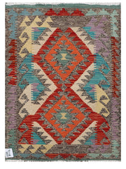 Maimana Afghanistan Kilim Rug - 86 x 63 cm