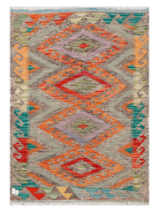 Maimana Afghanistan Kilim Accent Rug - 116 x 81 cm