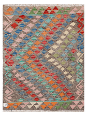 Maimana Afghanistan Kilim Accent Rug - 108 x 82 cm