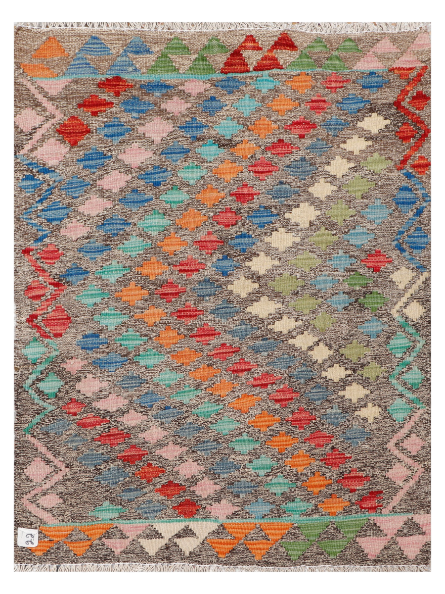 Maimana Afghanistan Kilim Accent Rug - 108 x 82 cm