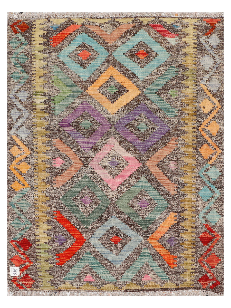 Maimana Afghanistan Kilim Accent Rug - 110 x 84 cm