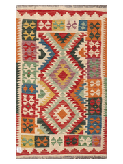 Maimana Afghanistan Kilim Runner Rug - 150 x 88 cm