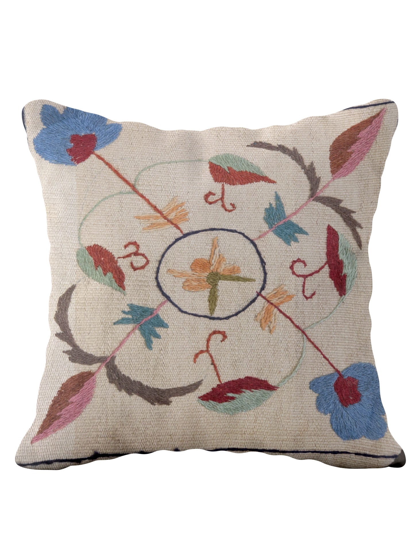 Suzani Hand Embroidered Cushion Cover - 45 x 45 cm